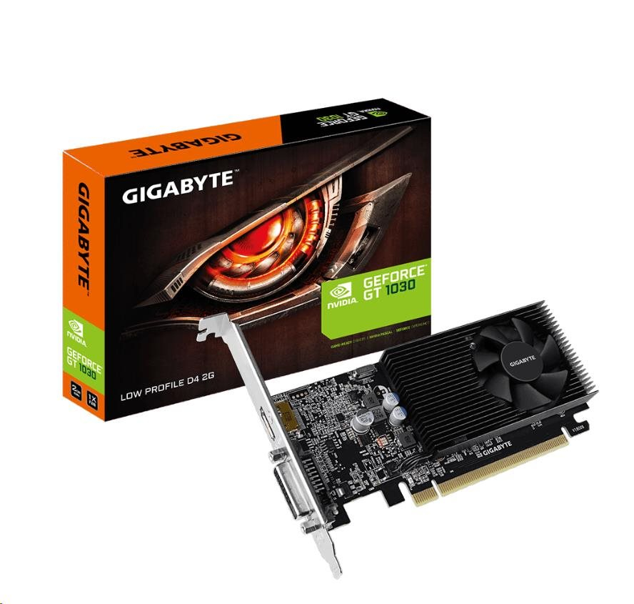 GIGABYTE VGA NVIDIA GeForce GT 1030 Low Profile D4 2G, 2G DDR4, 1xHDMI, 1xDVI