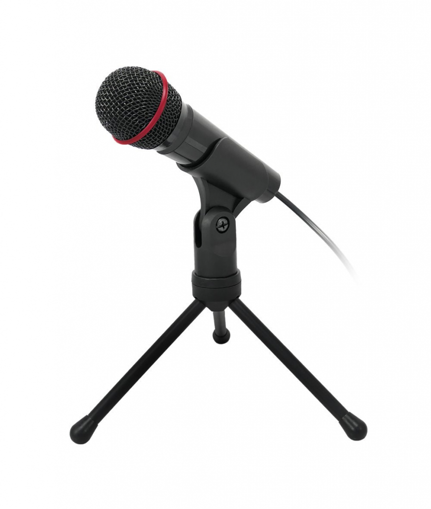C-TECH stolní mikrofon  MIC-01, 3,5" stereo jack, 2.5m
